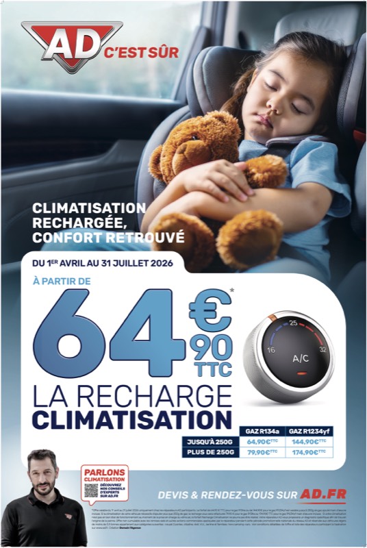 Recharge climatisation dès 64,90€ TTC