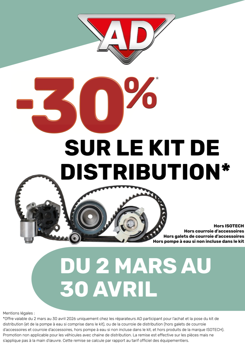 -30% sur le kit de distribution