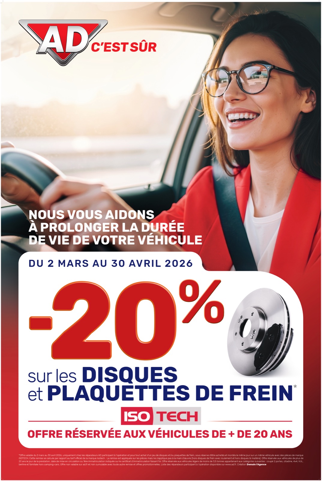 -20% sur les disques et plaquettes de frein
